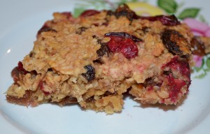 Dietitian UK: Healthy Cranberry and Orange Flapjack